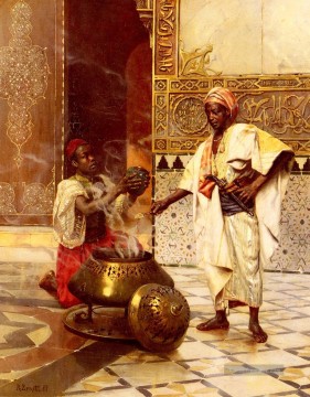  maler - in der Alhambra Araber Maler Rudolf Ernst